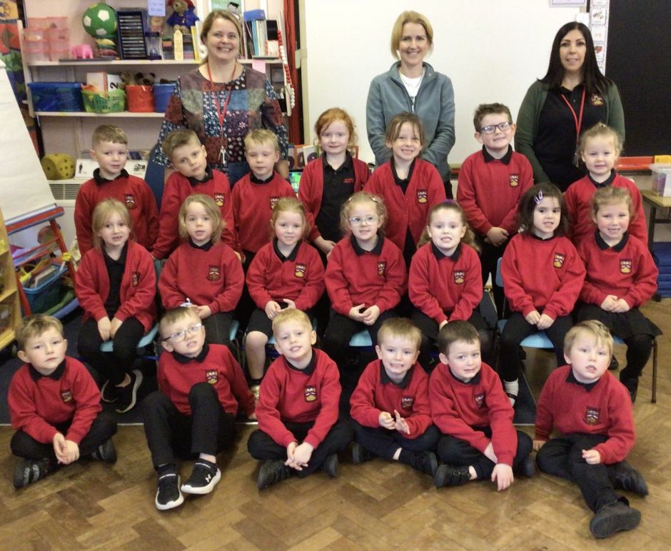 Primary 1 & 2 with Miss Fulton, Mrs Connor  and Mrs Stewart